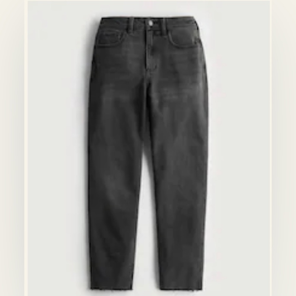 Curvy High-Rise Washed Black Mom Jeans